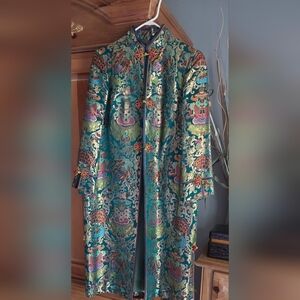 Asian Silk Brocade Long Jacket